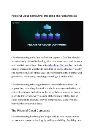 pillars of cloud computing decoding