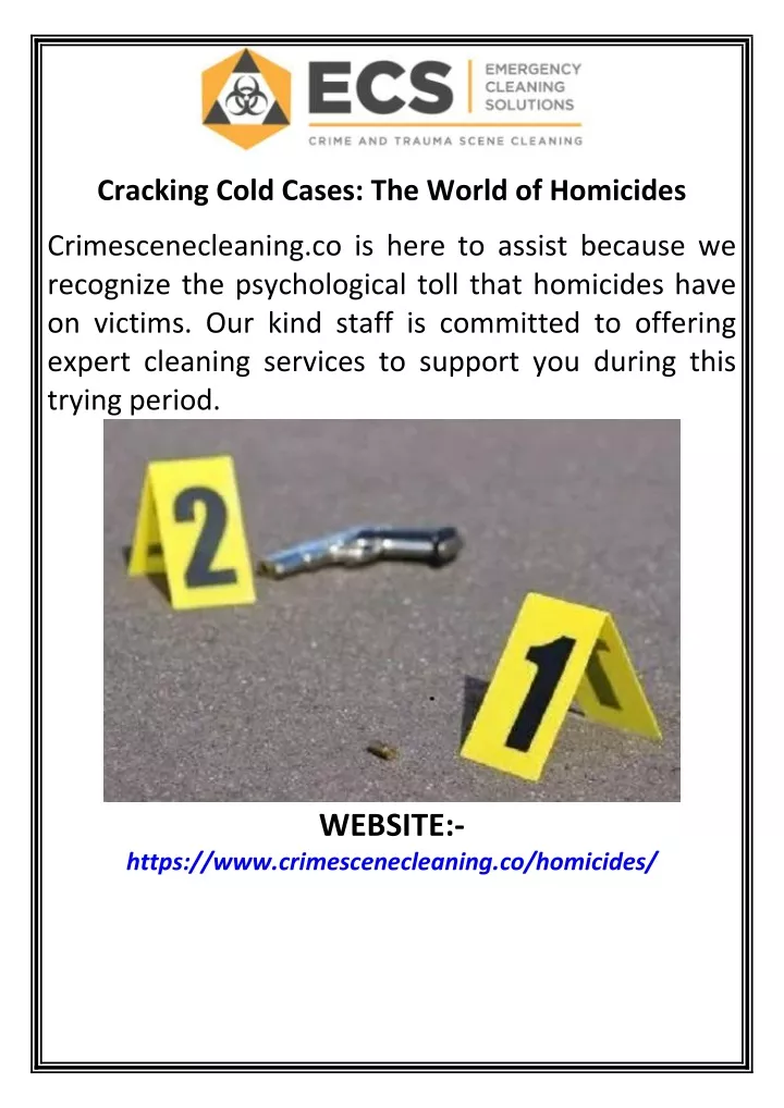 cracking cold cases the world of homicides