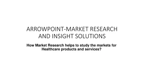 How Market Research helps to study the markets for Healthcare products and services