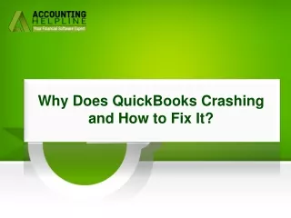 why does quickbooks crashing and how to fix it