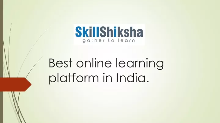 best online learning platform in india