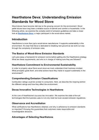 hearthstone deva understanding emission standards