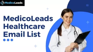 MedicoLeads Healthcare Email List for Targeted Marketing