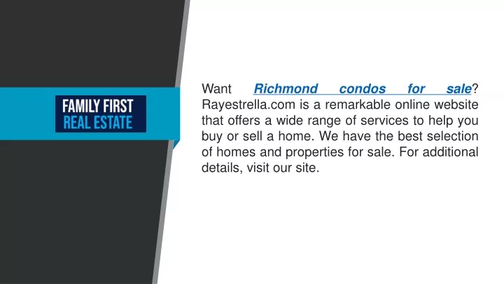 want richmond condos for sale rayestrella