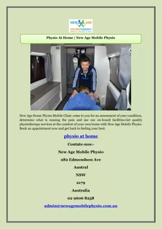 Physio At Home | New Age Mobile Physio