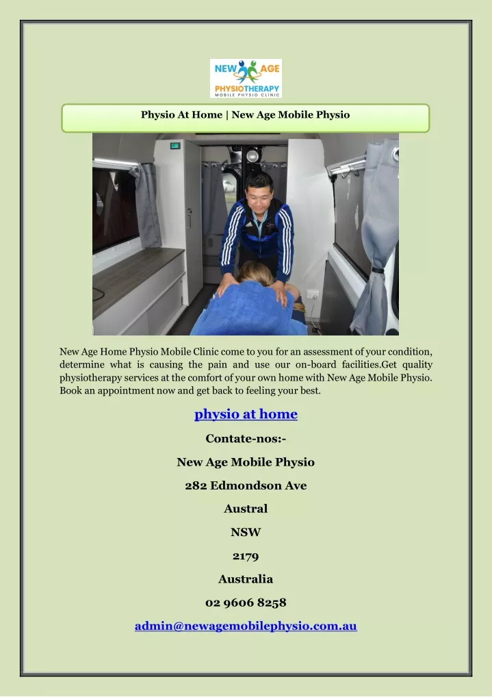 physio at home new age mobile physio