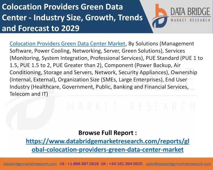 colocation providers green data center industry
