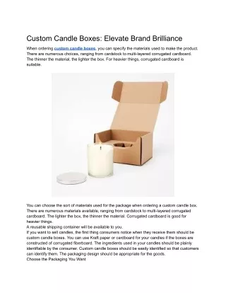 Custom Candle Boxes_ Elevate Brand Brilliance