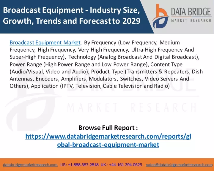 broadcast equipment industry size growth trends