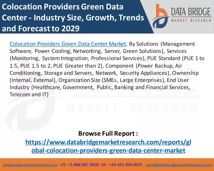 colocation providers green data center industry