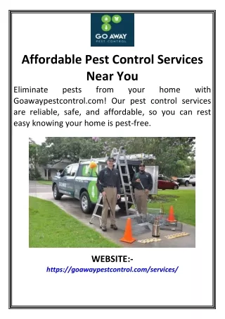 Affordable Pest Control Services Near You