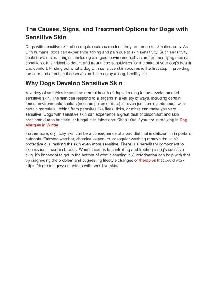 the causes signs and treatment options for dogs