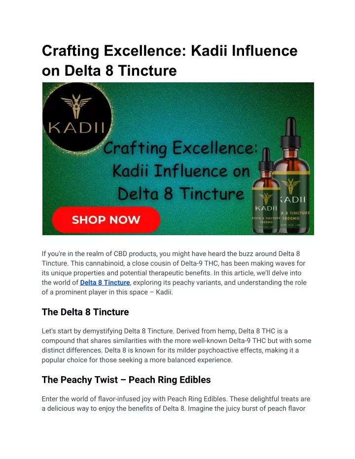 crafting excellence kadii influence on delta