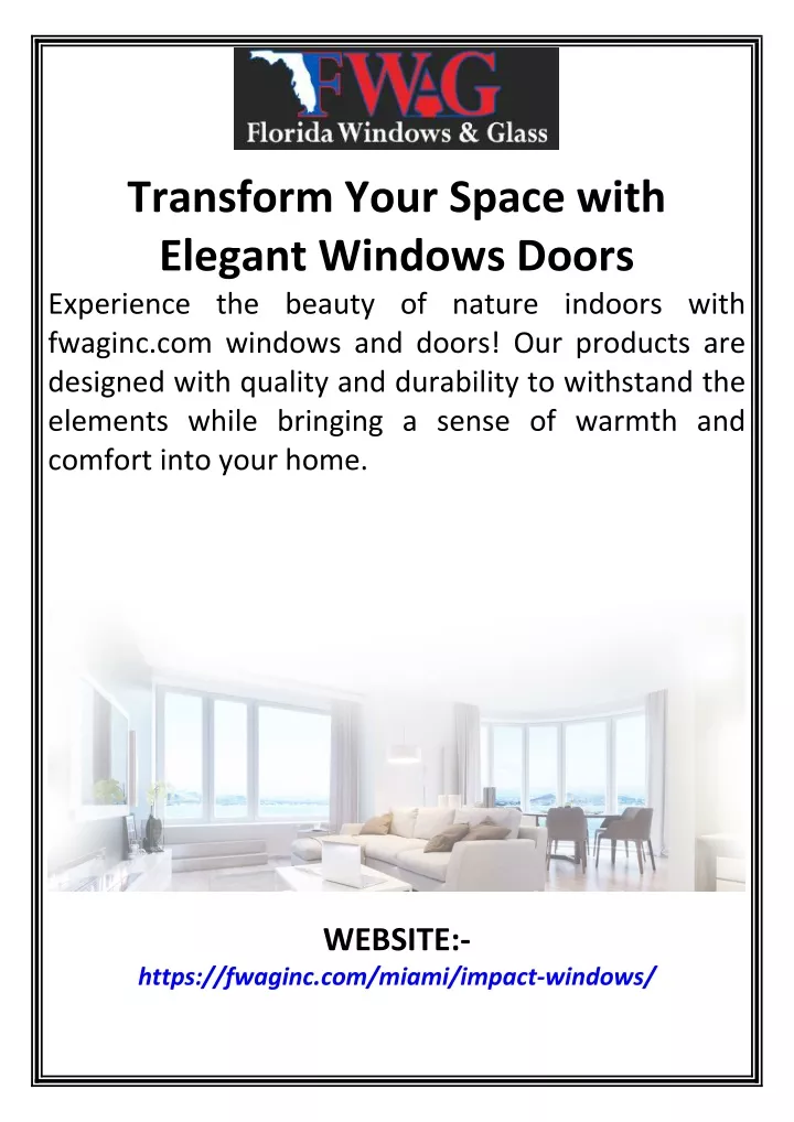 transform your space with elegant windows doors