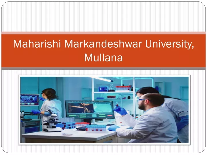 maharishi markandeshwar university mullana