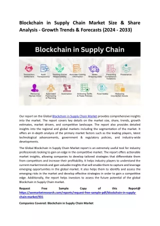 blockchain in supply chain market size share