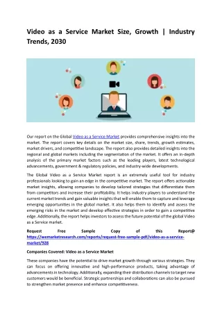 video as a service market size growth industry