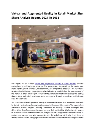 virtual and augmented reality in retail market