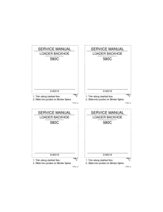 CASE 580C Loader Backhoe Service Repair Manual