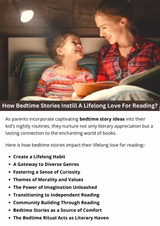 How Bedtime Stories Instill A Lifelong Love For Reading?