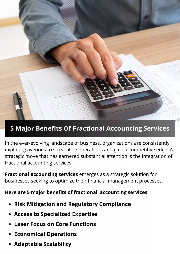 5 major benefits of fractional accounting services