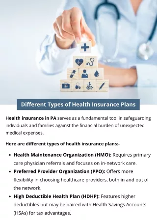 Different Types of Health Insurance Plans