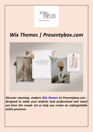 wix themes presentybox com