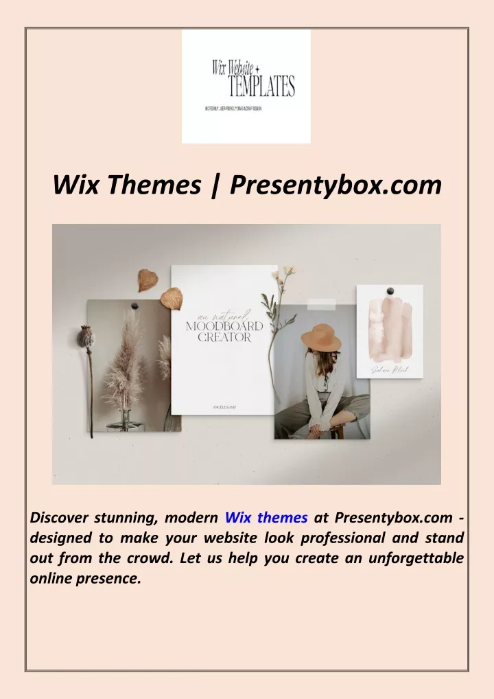 wix themes presentybox com