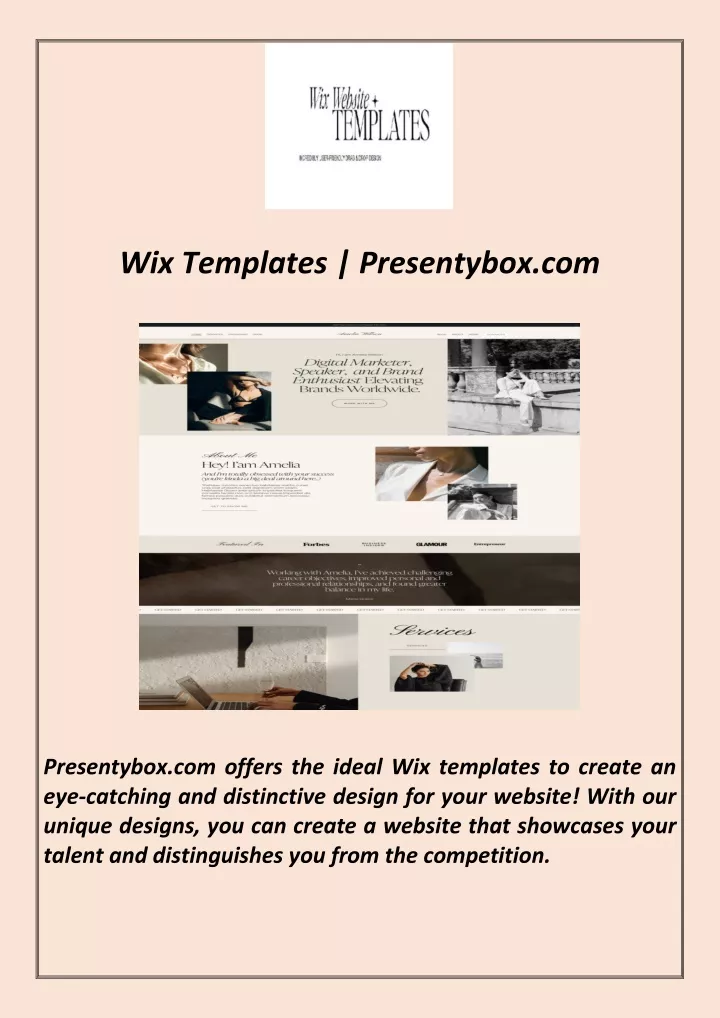 wix templates presentybox com