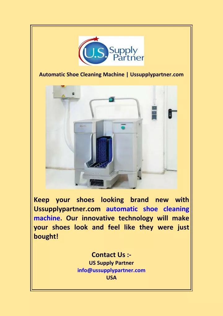 automatic shoe cleaning machine ussupplypartner