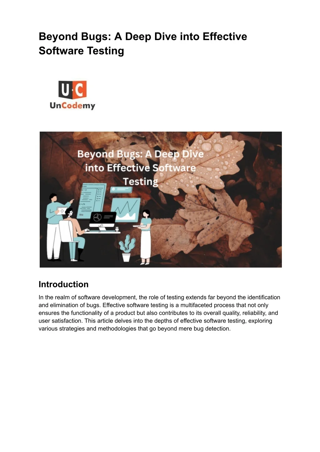 PPT - Beyond Bugs_ A Deep Dive into Effective Software Testing ...