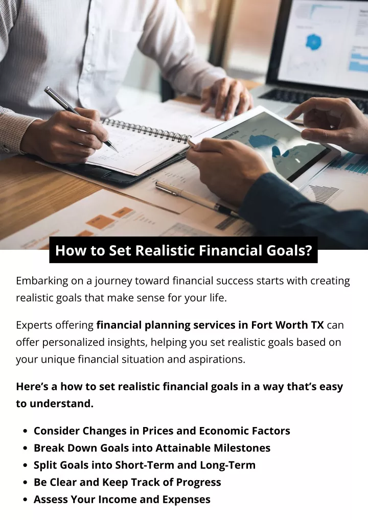 how to set realistic financial goals