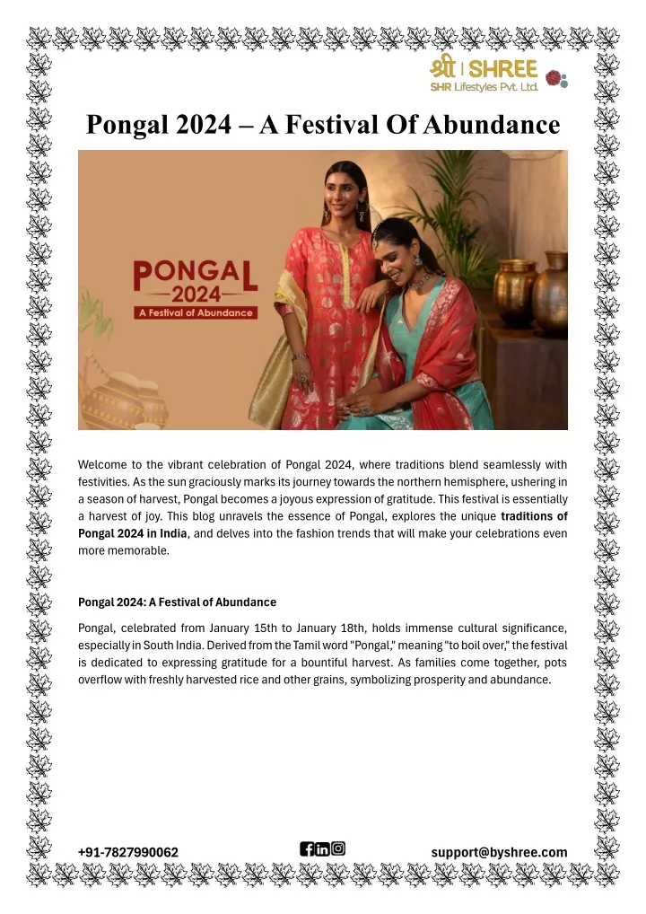 pongal 2024 a festival of abundance