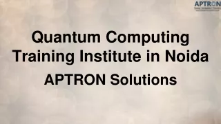 Quantum Computing Training Institute in Noida