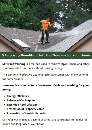 5 Surprising Benefits of Soft Roof Washing for Your Home
