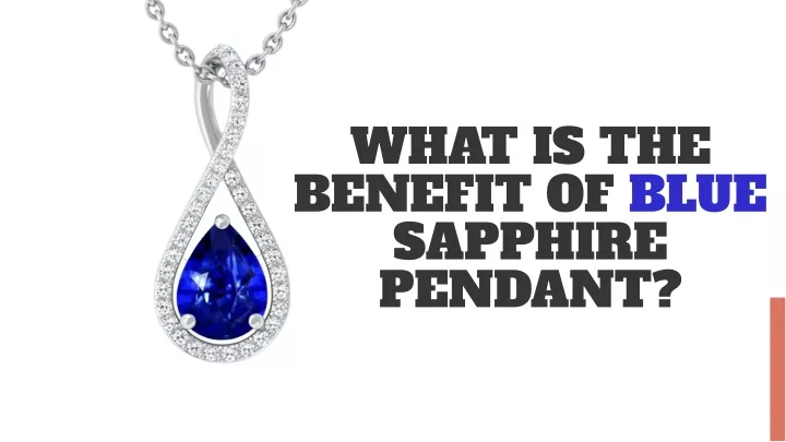 what is the benefit of blue sapphire pendant