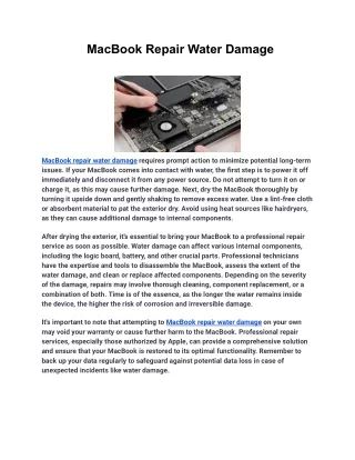 macbook repair water damage