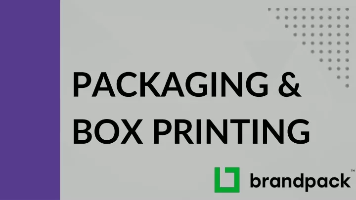 packaging box printing