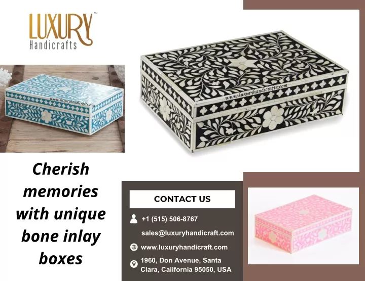 cherish memories with unique bone inlay boxes