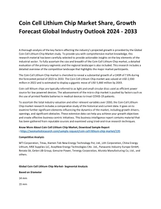 coin cell lithium chip market share growth