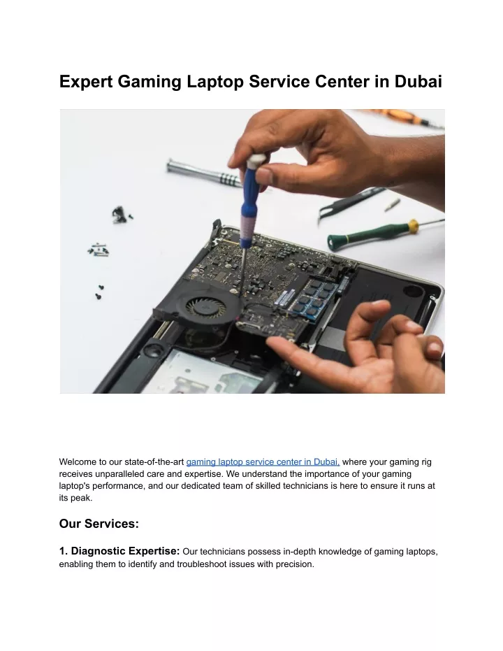 expert gaming laptop service center in dubai