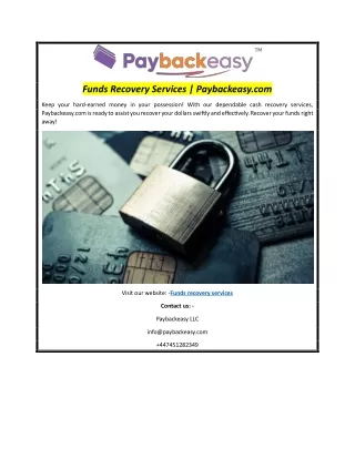 funds recovery services paybackeasy com