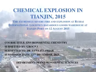 chemical explosion in tiajin 2015