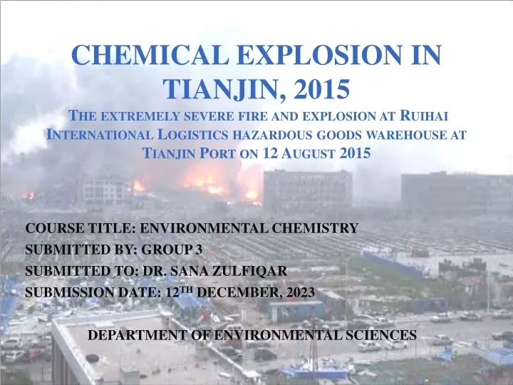 chemical explosion in tianjin 2015 the extremely