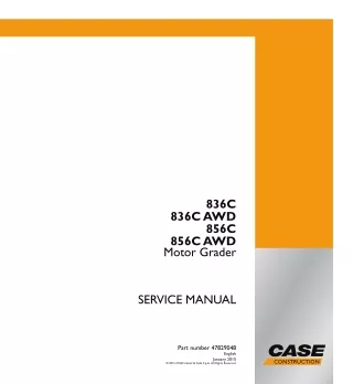 CASE 856C Motor Grader Service Repair Manual