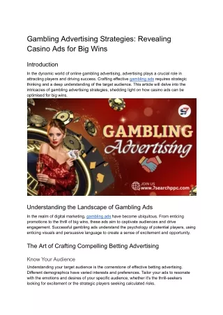 Gambling Advertising Strategies_ Revealing Casino Ads for Big Wins