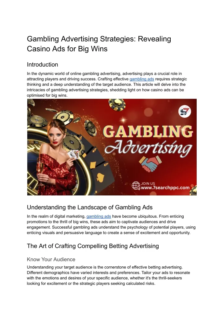 gambling advertising strategies revealing casino