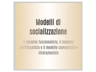 modelli di socializzazione