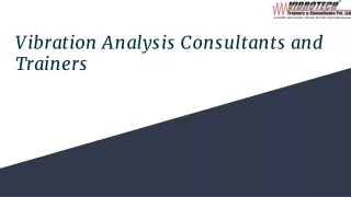 Vibration Analysis Cosultants and Trainers