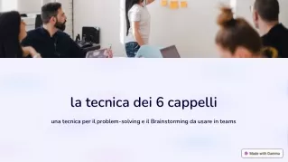 LA TECNICA DEI 6 CAPPELLI